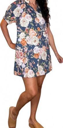 Entro Womens Rose Garden Mini Dress In Slate