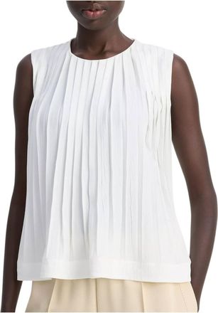 Vince Pleated A-Line Top In Off White