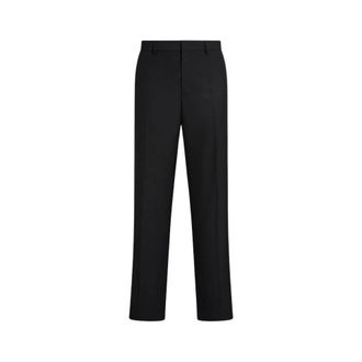 Moschino Printed Wool Trousers - male - Moschino - Suit Trousers - Black - XL - Trousers