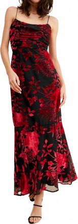 Hutch Tylia Sleeveless Ruched Maxi Dress In Black