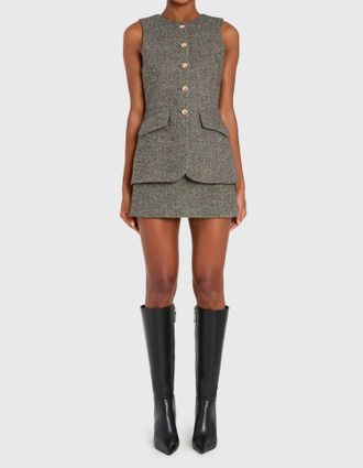 Amanda Uprichard Serena Sleeveless Romper In Black Multi