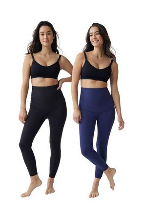 Ingrid & Isabel Postpartum Legging Bundle in Black/navy at Nordstrom, Size Small