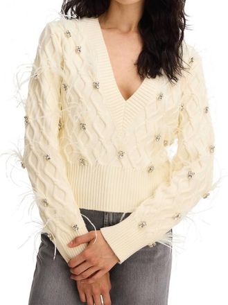 Allison New York Briar Sweater Top In Ivory