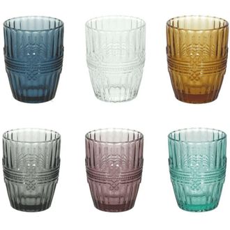 Tognana Juego De 6 Vasos 280 Cc En Cristal Multicolor