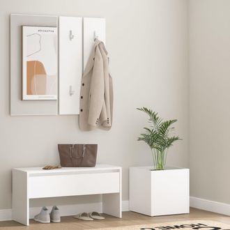 Berkfield Home Hallway Furniture Set White Engineered Wood