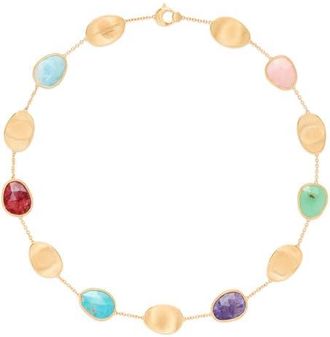 Marco Bicego Lunaria Turquoise Station Collar Necklace in Gold/mix at Nordstrom, Size 17