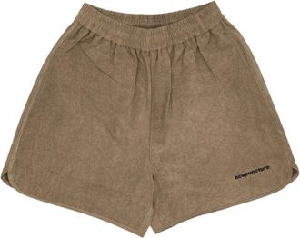 Acupuncture Stretch shorts met elastische band - Heren - Bermuda - Beige - XL - Katoen - Korte Broeken