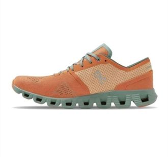 On Mens Cloud X Sneakers In Orange