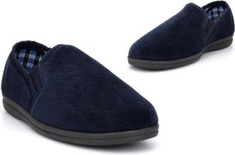Generic Mens Memory Foam Slippers Size 6 Boys Slipper Size 14 Memory Foam Slippers Mens Extra Large Slipper Extra Large Sizes Slip On Sizes 6-14 Navy 12 UK