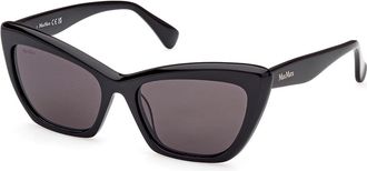 Max Mara MM0063 LOGO14 01A Womens Sunglasses Black Size 57