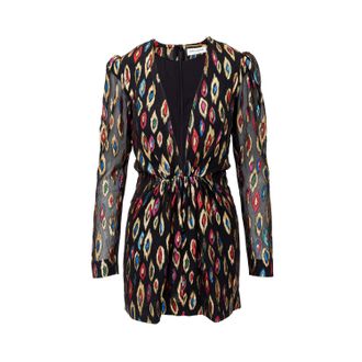 Saint Laurent Saint Laurent Paon Jacquard Cocktailjurk - 20s