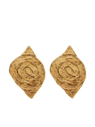 Saint Laurent Leaf clip-on earrings - women - Gold Plated - One Size