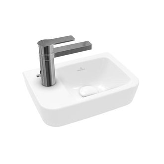 Villeroy & Boch O.novo fontein 36X25cm - 1 kraangat links zonder overloop wit