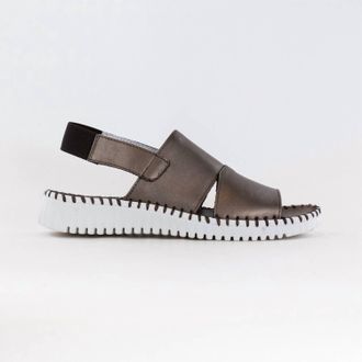 Eric Michael Womens Sola Sandals In Pewter