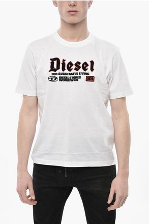 Diesel Cotton Crew Neck T-Shirt T-ADJUST-K14 with Print size 3xl