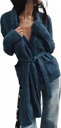 Hellessy Arran Cardigan With Shawl Collar In Indigo