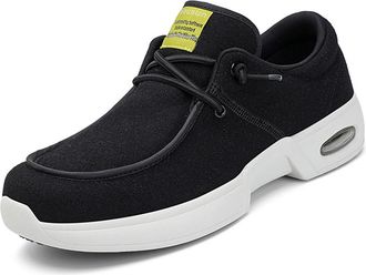 Generic Elderly Orthopedic Walking Slippers Adjustable Comfy Memory Foam Bedroom House Sneakers Non-Slip Swollen Feet Shoes,Black,10.5 UK