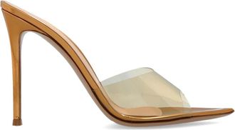 Gianvito Rossi Elle Muiltjes met Hak - Dames - Muiltjes - Geel - 39 EU - Leer - Schoenen