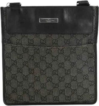 Gucci Pre-owned Cross Body Bags, male, Black, Size: ONE SIZE Pre-owned Sacoche en tissu