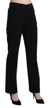 Bencivenga Black High Waist Straight Formal Dress Womens Trouser