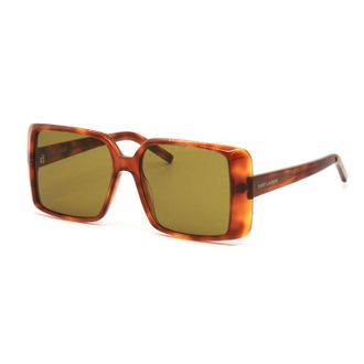Saint Laurent SL451005 Square Full Rim Sunglasses - Orange
