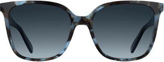 Longchamp Le Pliage 55mm Gradient Modified Rectangular Sunglasses in Azure Havana at Nordstrom