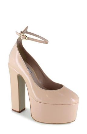 Zigi Soho Nikole Ankle Strap Platform Pump in Blush Patent at Nordstrom Rack, Size 6.5