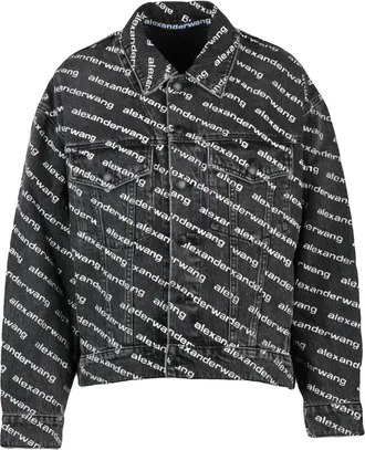 Alexander Wang Jassen, Dames, Veelkleurig, S, Denim, Asymmetrische Denim Jas