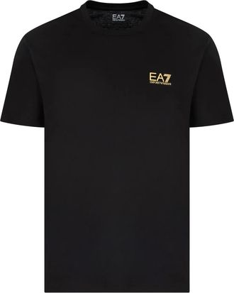 Emporio Armani logo-print T-shirt - men - Cotton - M - Black