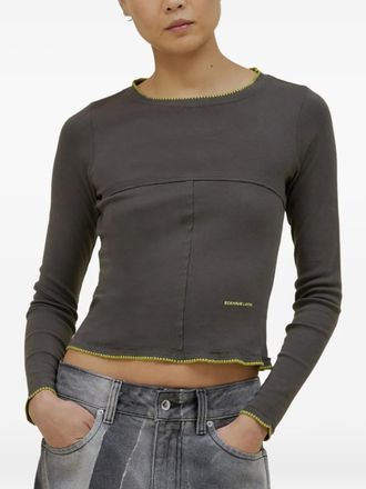ECKHAUS LATTA crew-neck long-sleeve T-shirt - women - Cotton - M - Grey