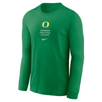 Nike Oregon Sideline Nike Mens Dri-FIT College Long-Sleeve T-Shirt in Green | 02EW30DUON-LDX