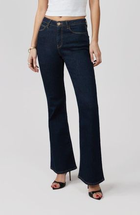 Lola Jeans Alice High Rise Flare Jeans in Dark Rinse Blue at Nordstrom, Size 29