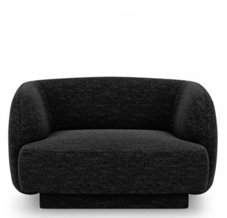 BLOOMINGLOFT Designsessel Miley - Chenille Schwarz