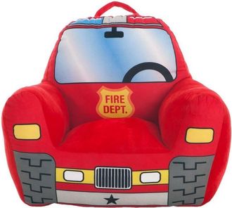 Bigbuy Sill&oacute;n - Creaciones Llopis - Bomberos Rojo Fuego - 1 Plaza - Con Reposabrazos - 52x48x51 Cm