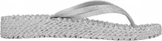 Ilse Jacobsen Womens Cheerful Platform Flip Flops In Silver