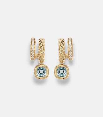 David Yurman DY Mercer 18kt gold earrings with topaz and diamonds