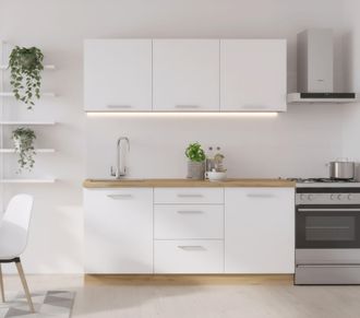 Puma Naturel - Juego De Muebles De Cocina Billy 1,80m Para Montar (ksetbilly)