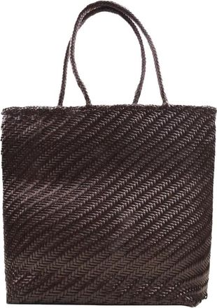 Dragon Diffusion Grote 4mm Drill Weave Tas - Dames - Shoppers - Bruin - ONE Size - Tassen