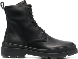 Camper lace-up leather combat boots - women - Leather - 36 - Black