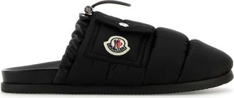 Moncler Black Slip On Slides
