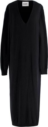 Jil Sander Black V Neck Jumper Dress Size XS