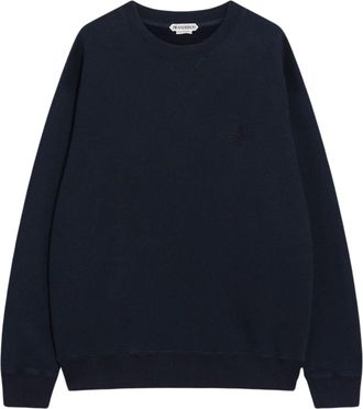 J.W.Anderson Navy Cotton Sweatshirt with Subtle Embroidered Logo