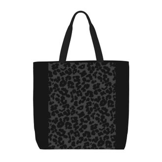 Generic Women Handbag Black Leopard Print Tote Bag Fashion Girls Beach Travel Bags, For Christmas, Daily, Wedding, Gym, Holiday