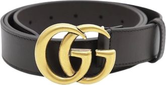 Gucci Pre-owned Belts, male, Brown, Size: ONE SIZE Pre-owned Leather Belt 454516