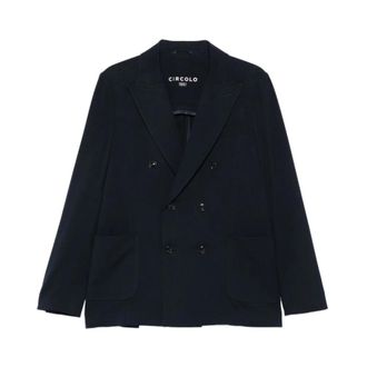 Circolo 1901 Blazers, male, Blue, Size: XL Double-breasted Blazer