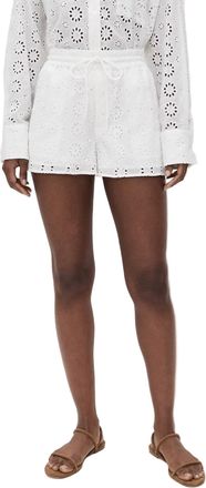 Le Superbe Eyelet Anglais Boxer In White