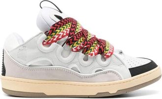 Lanvin Witte Veterschoenen Rubberen Zool - Dames - Sneakers - Wit - 40 EU - Schoenen