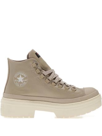 Converse Chuck Taylor All Star lugged-heel platform leather boots - women - Calf Leather/Fabric/Rubber - 10.5 - Neutrals