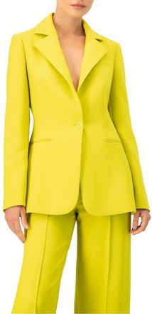Ivonne Single-Breasted Tailored Blazer in Green at Nordstrom, Size 8
