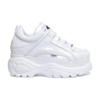 Buffalo Sneakers, female, White, 7 UK, White Patent Platform Shoes for Women